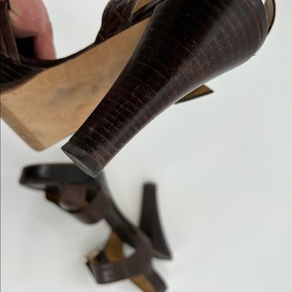 STUART Weitzman leather heel Strap sandals size 6.5 - Picture 8 of 8